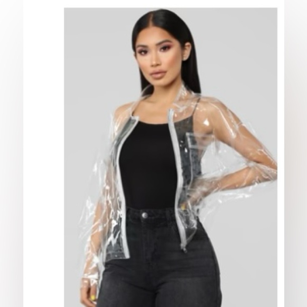 Fashion Nova Major Clear Jacket - Clear